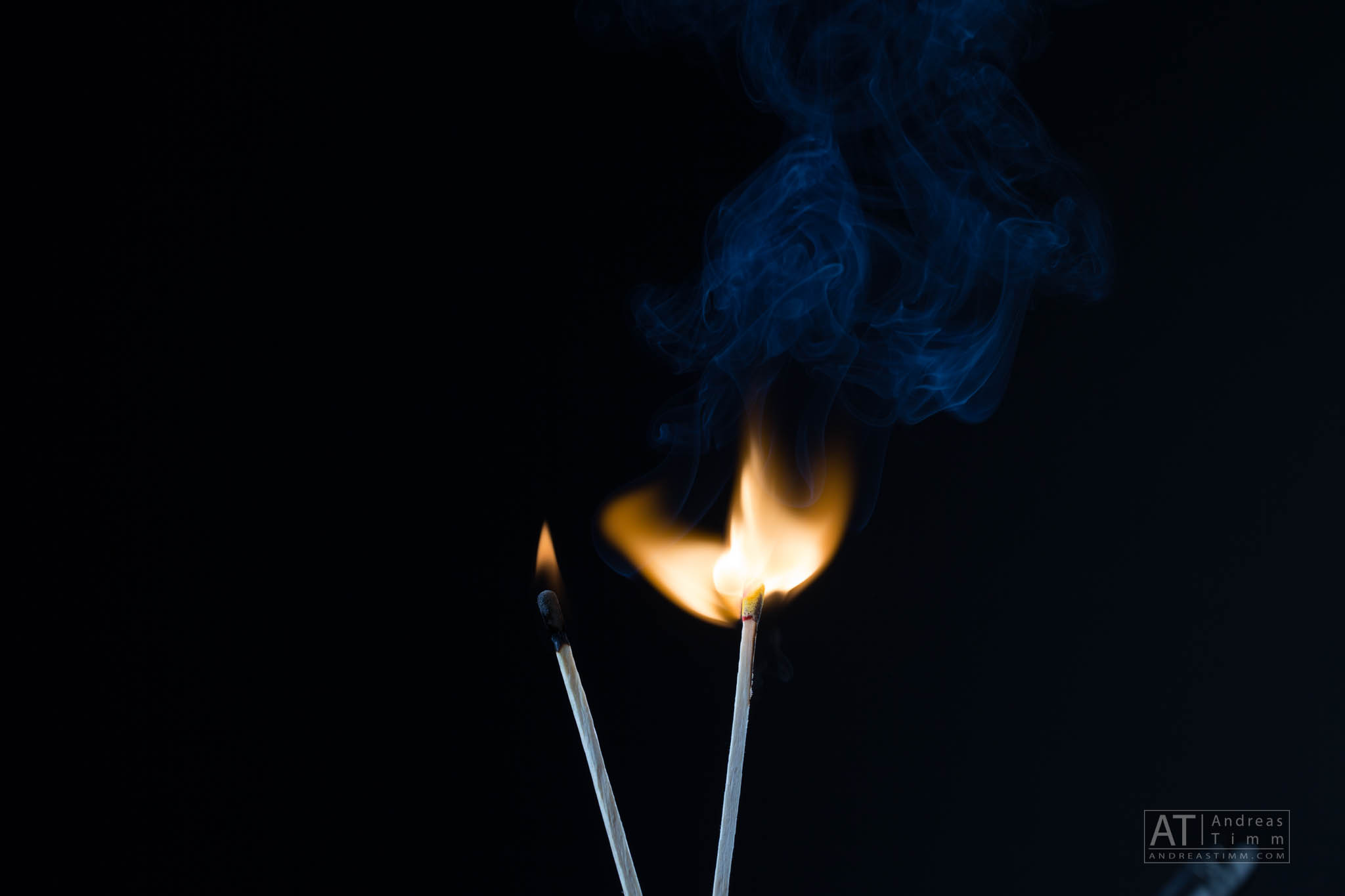 Photo Study of a Burning Match